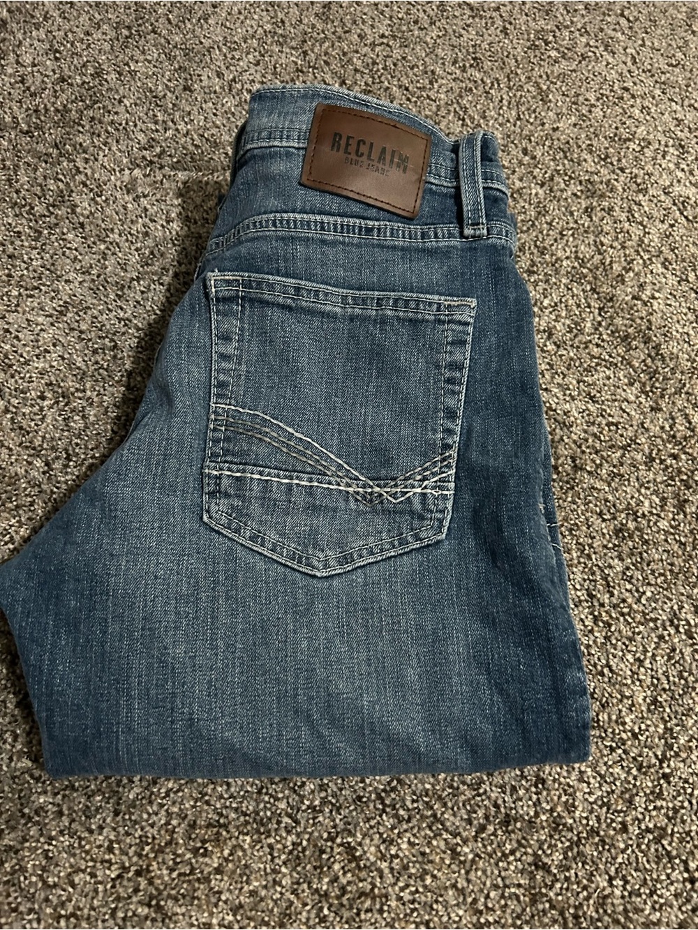 Reclaimed Vintage Men's Blue Straight Jeans
